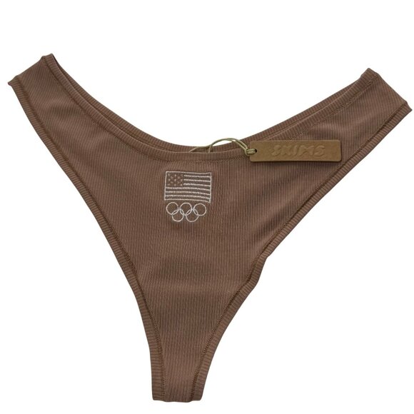 SKIMS Soft Lounge Dipped Thong Team USA Lot of 2 Navy Sienna Large - Picture 2 of 11